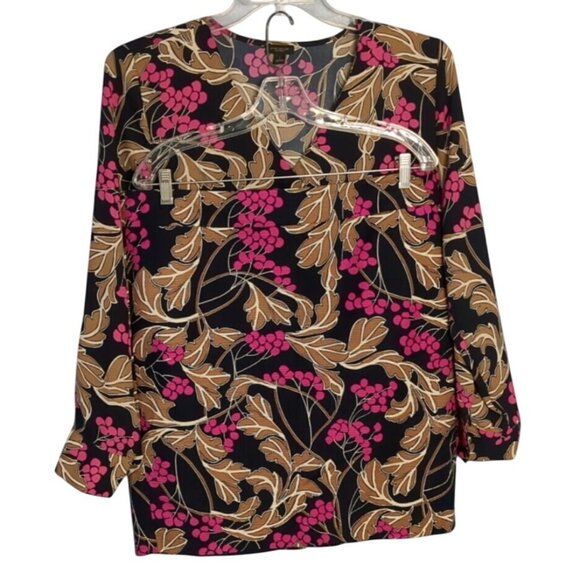 Ann Taylor Factory Womens Floral Long Sleeve Top Skirt Set Size L - Picture 1 of 13